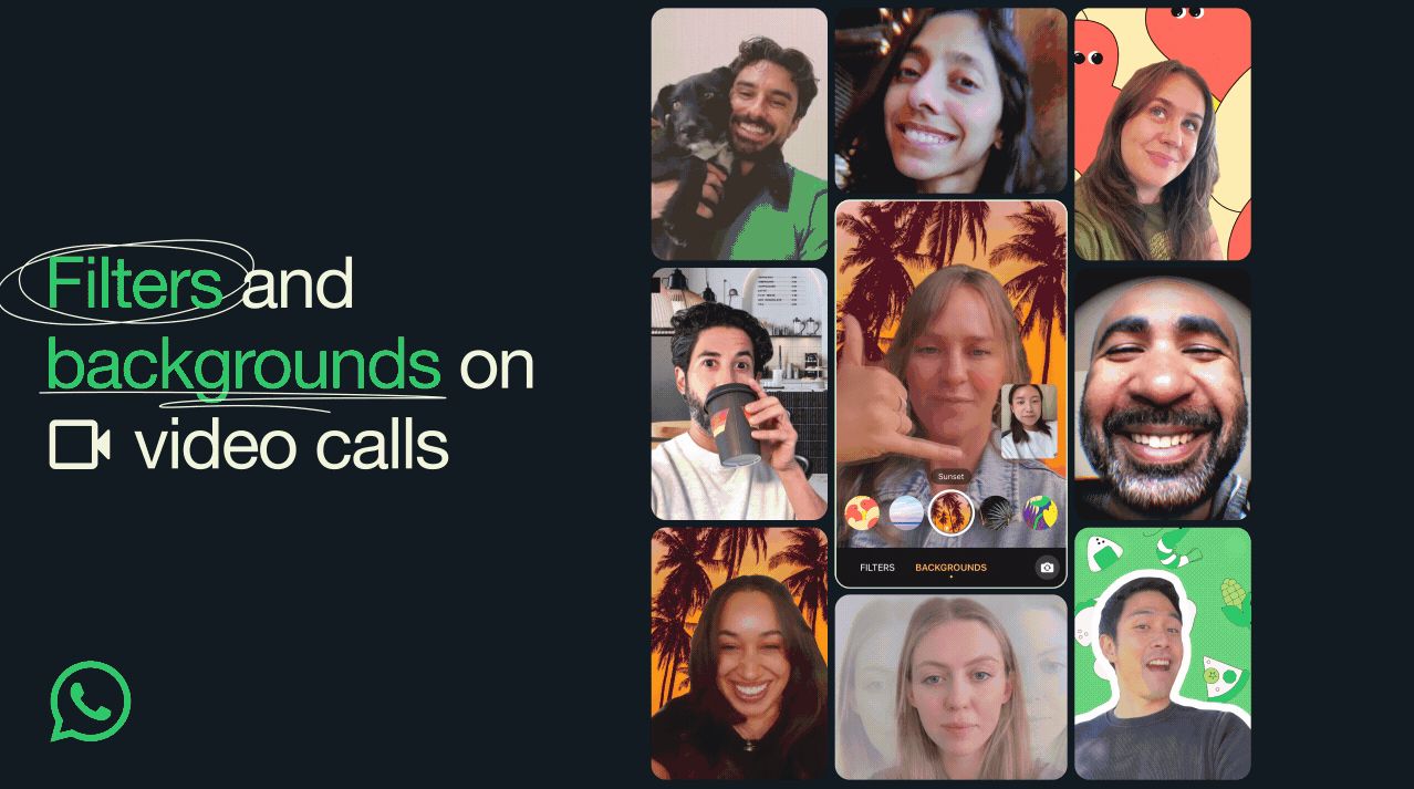 WhatsApp Introduces Filters and Backgrounds for Colorful Video Calls